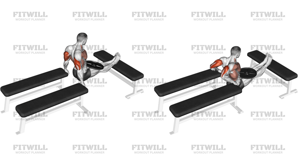 Weighted Three Bench Dips