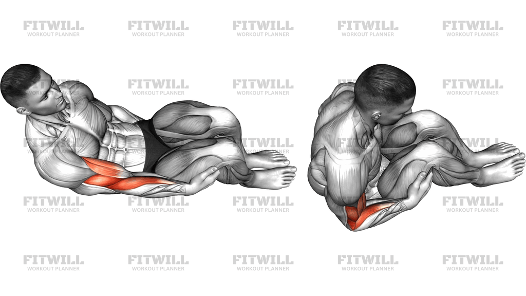 Bodyweight Side Lying Biceps Curl