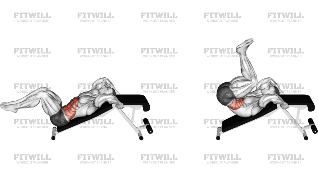 Decline Bent Leg Reverse Crunch