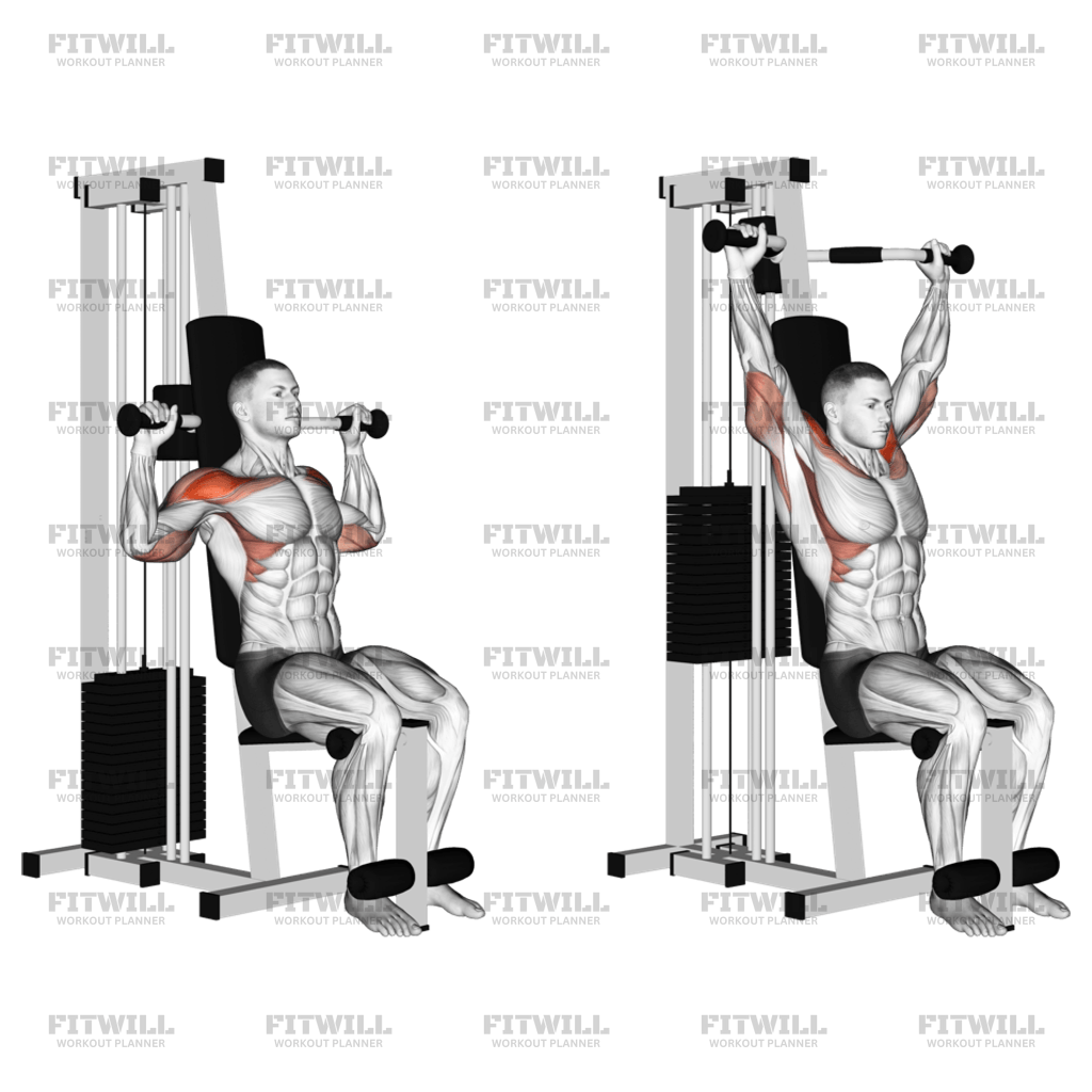 Weider ショルダープレス レバーケーブルショルダープレス: エクササイズガイド、テクニック