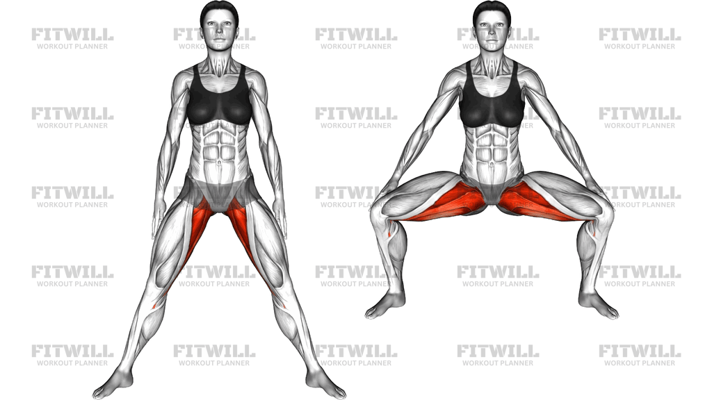 Standing Wide Knees Adductor Stretch