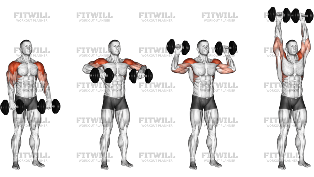 Dumbbell Cuban Press Version 2