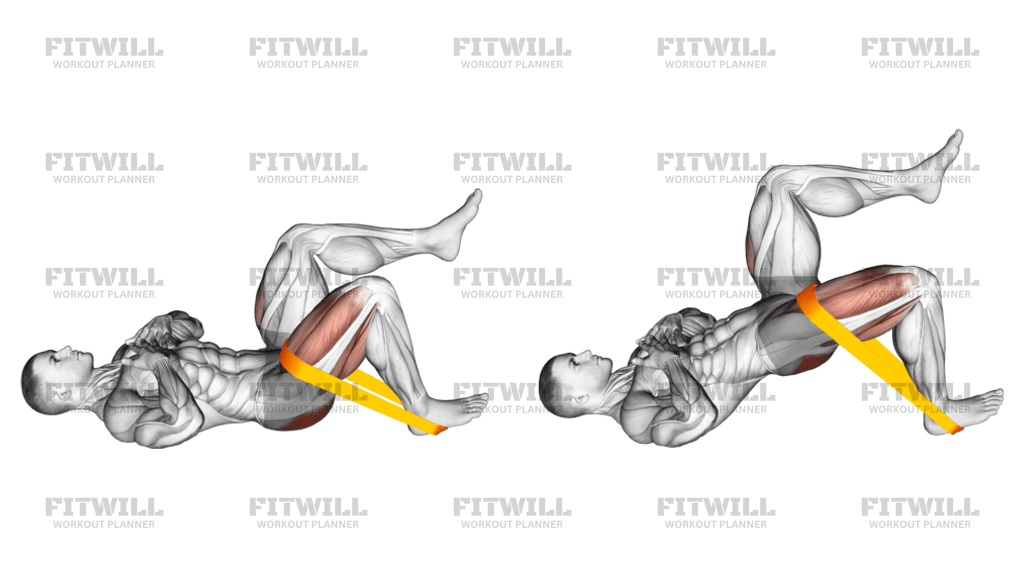 Resistance Band One Leg Glute Bridge Exercise Guide Techniques Benefits How to Muscles Worked Tips Tricks Fitwill