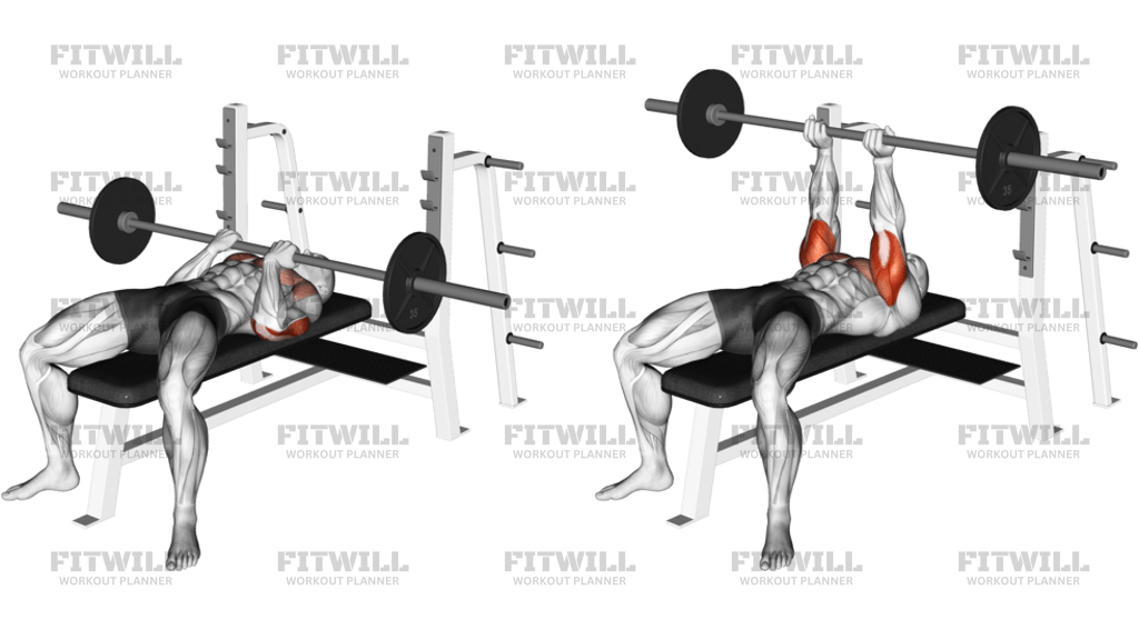 Barbell Reverse Close-Grip Bench Press
