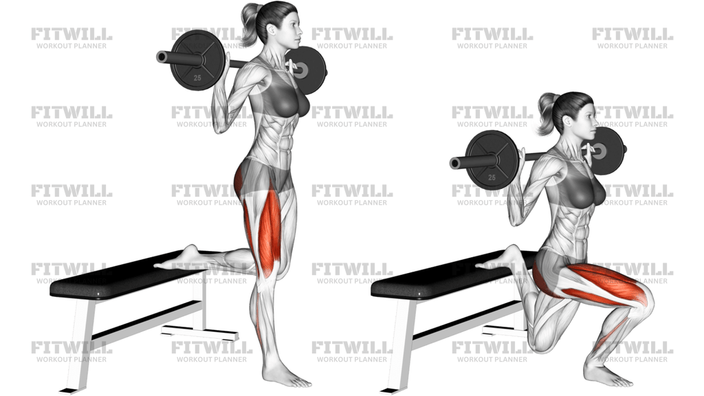 Barbell Single Leg Split Squat