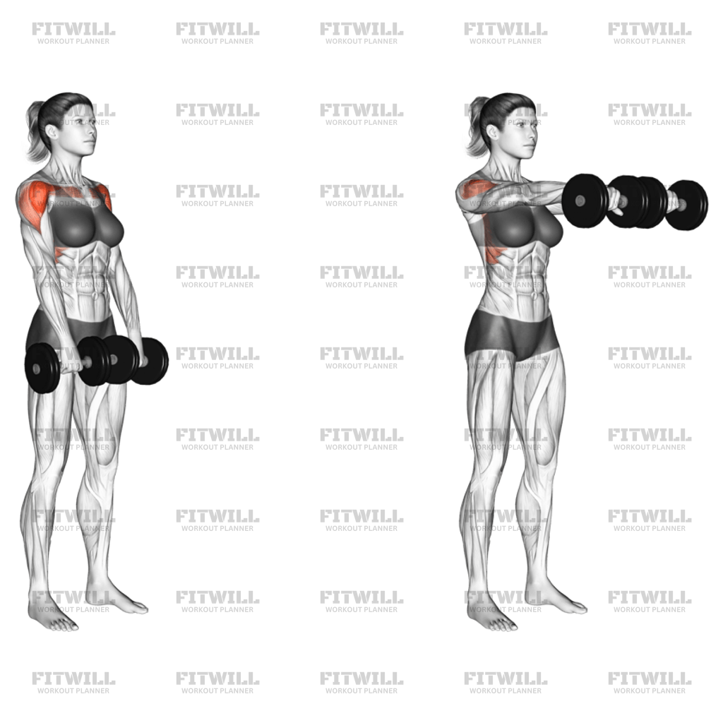 Dumbbell Front Raise: Exercise Guide, Video, Techniques, Benefits, How ...