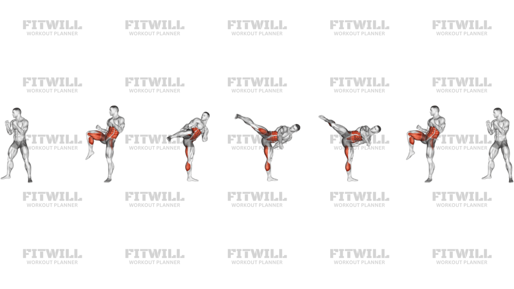 Front Leg Hook Kick Kickboxing