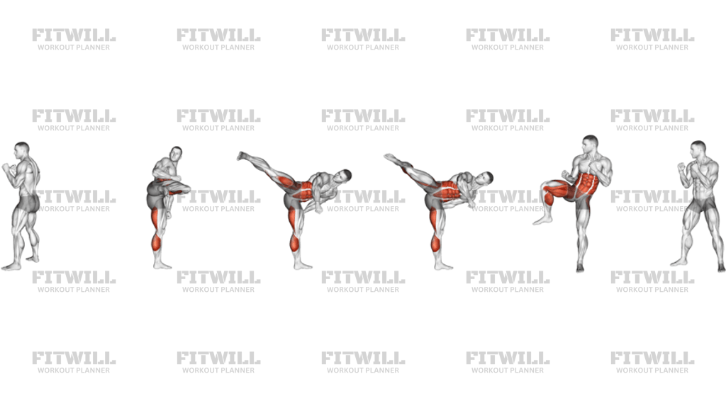 Spin Hook Kick Kickboxing