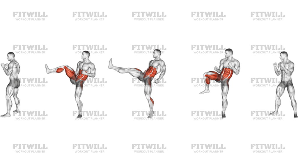 Heel Push Kick Kickboxing