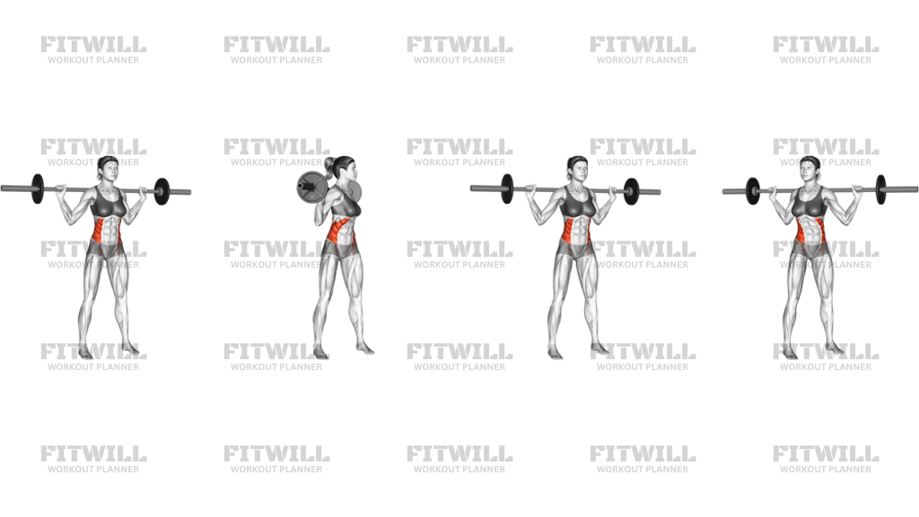 Barbell Standing Twist