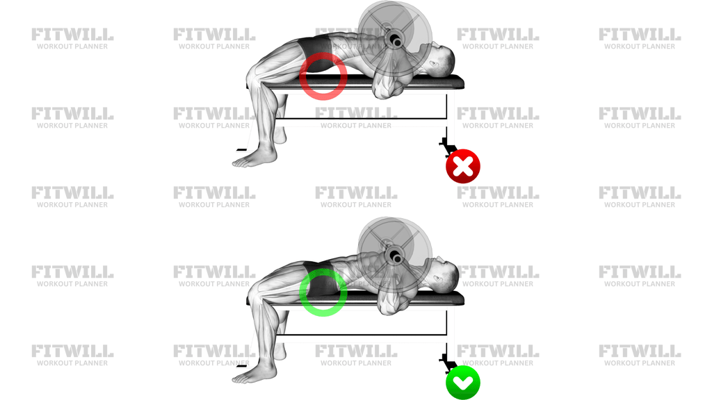 Chest Bench Press Butt WRONG-RIGHT