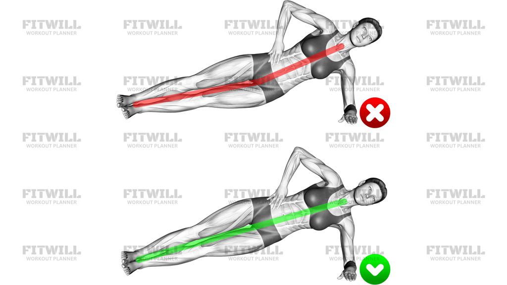 Side Plank Butt WRONG-RIGHT