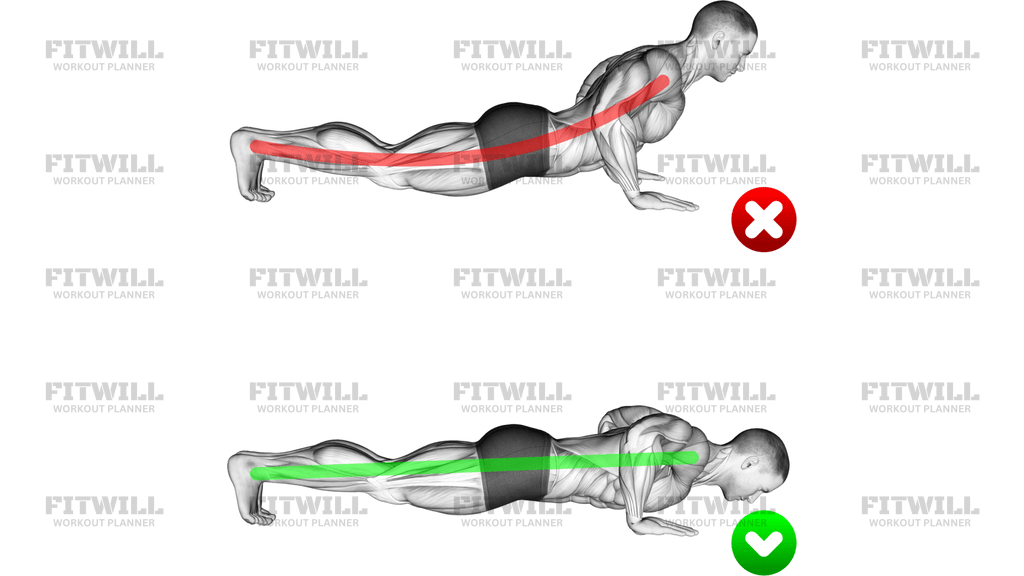 Push-Up End Position WRONG-RIGHT