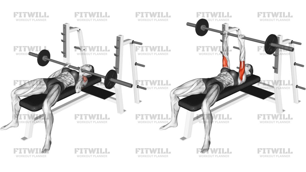 Barbell Close-Grip Bench Press