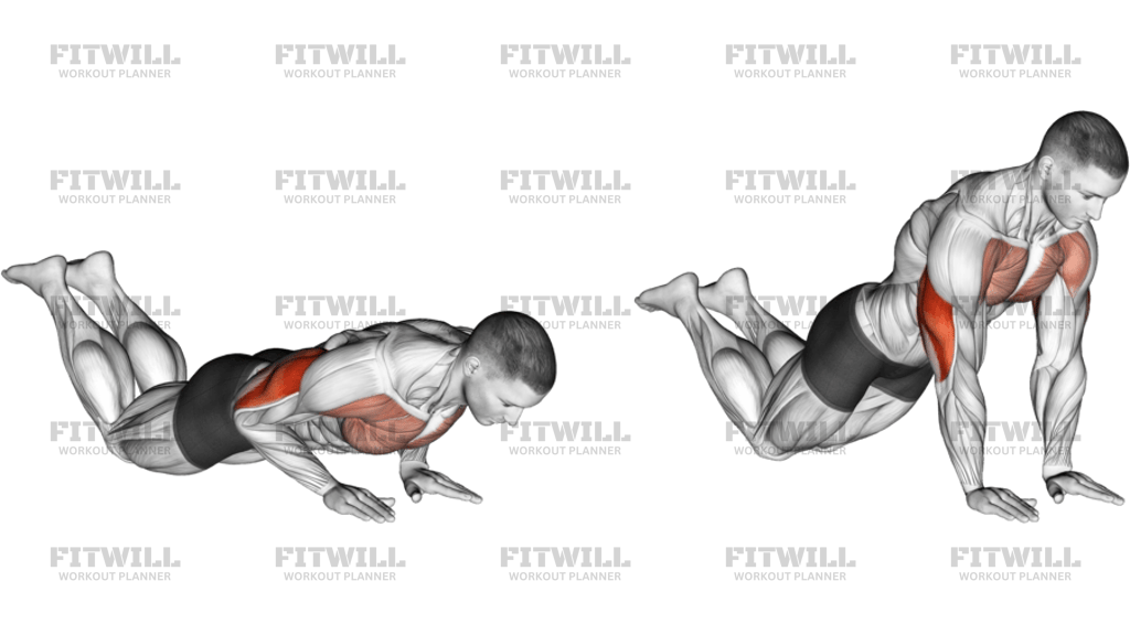 Close-Grip Push-Up On Knees