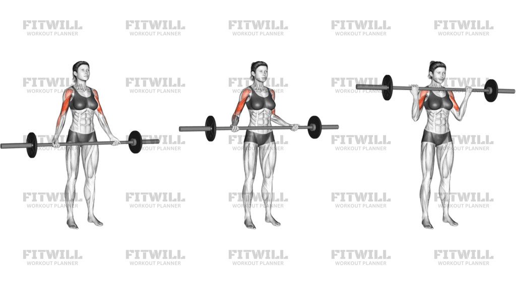 Barbell Wide-Grip Drag Curl
