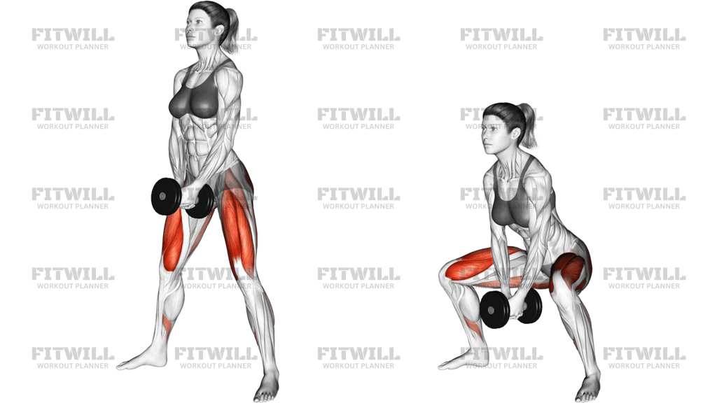 Dumbbell Bar Grip Sumo Squat