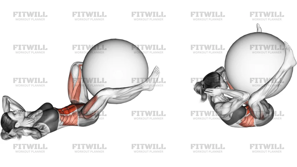 Exercise Ball Frog Crunch