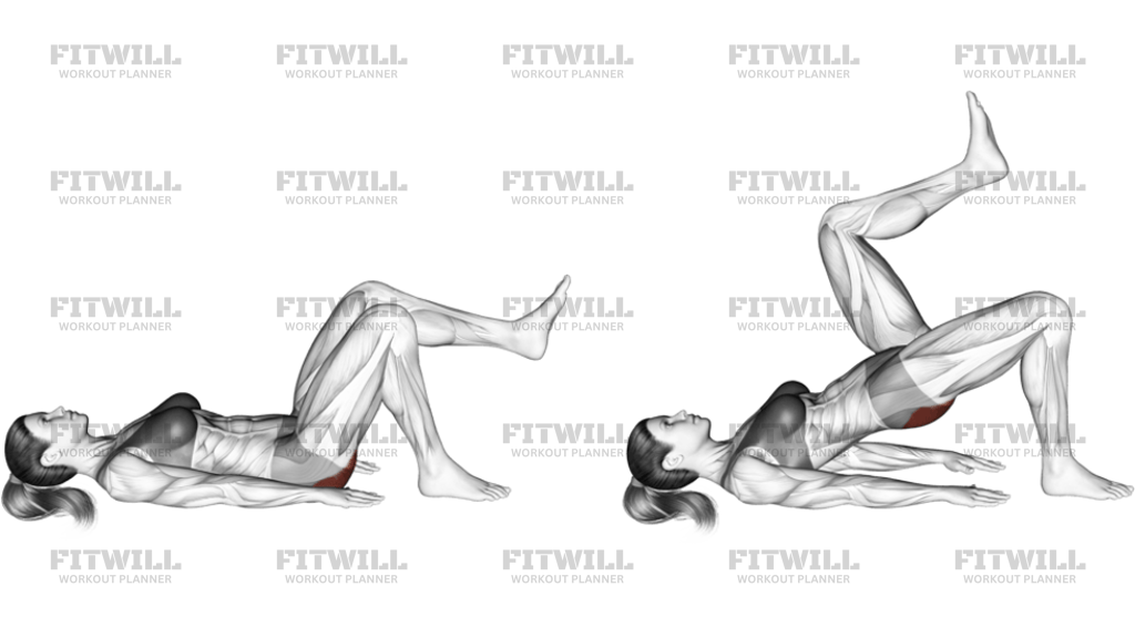 Glute Bridge One Leg On Floor Bent Knee: Exercise Guide, Video ...