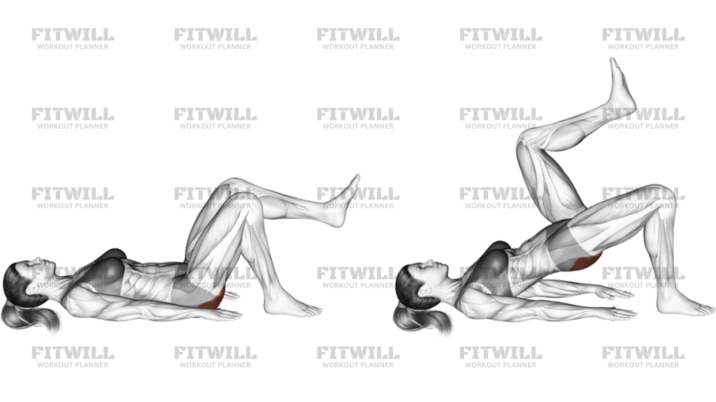 Glute Bridge One Leg On Floor Bent Knee