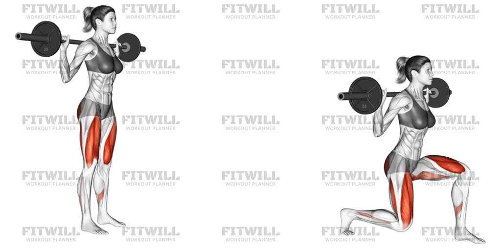 Barbell Lunge: Exercise Guide, Video, Techniques, Benefits, How to ...