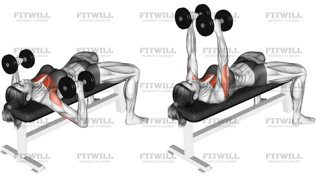 Dumbbell Lying Hammer Press