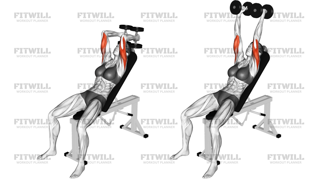 Dumbbell Incline Triceps Extension