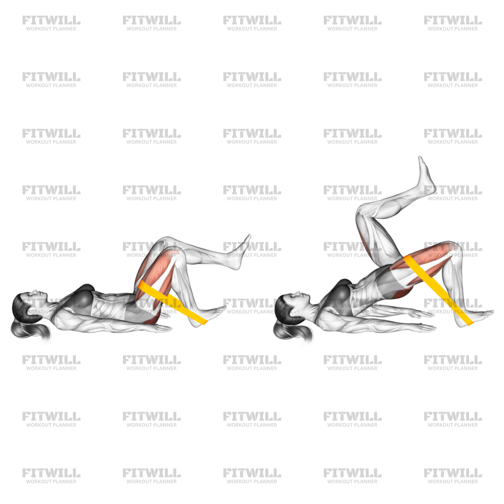 Resistance band glute bridge clearance