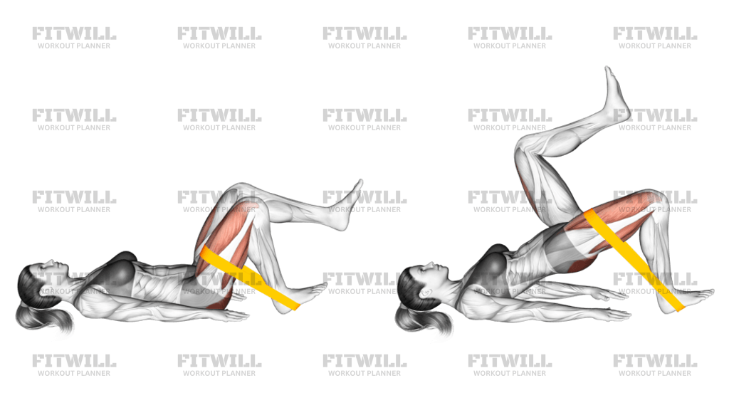 Resistance Band Muscles Worked Banded Single Leg Glute Bridge