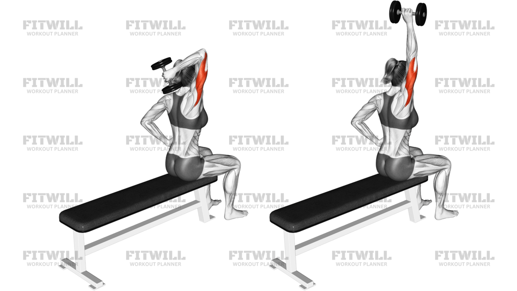 Dumbbell One-Arm Triceps Extension On Bench