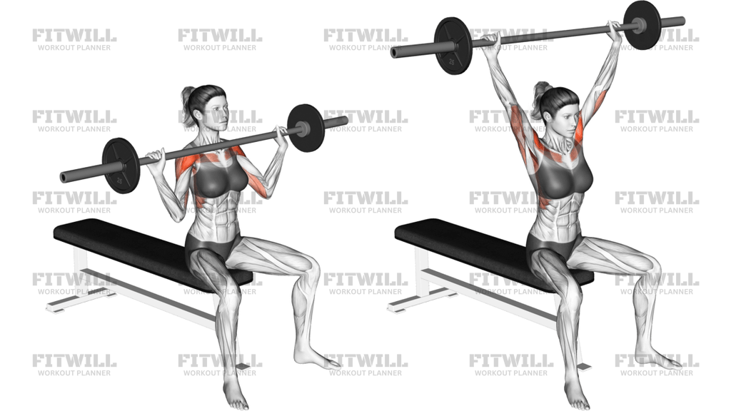 Barbell Seated Overhead Press