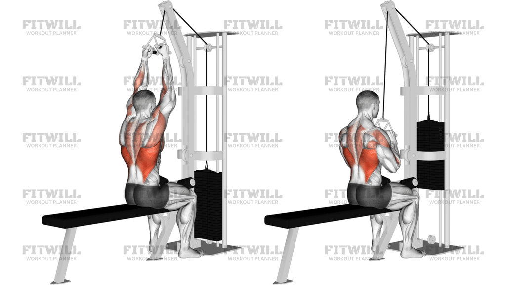 Cable Lateral Pulldown With V-Bar