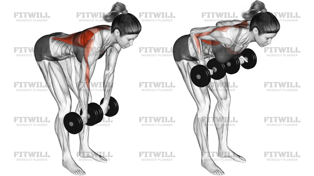 Dumbbell Palm Rotational Bent-Over Row