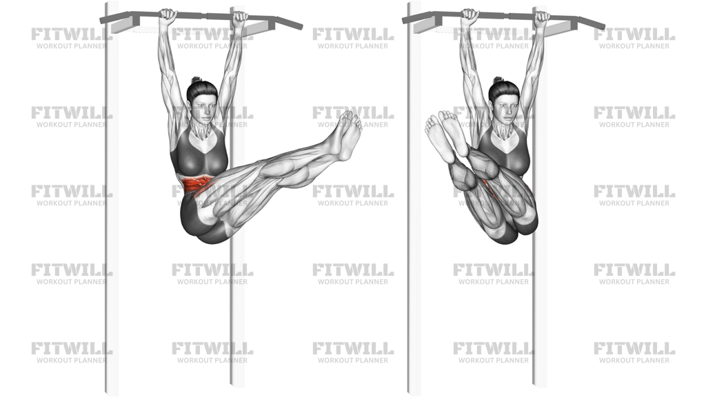 Hanging Straight Twisting Leg Hip Raise