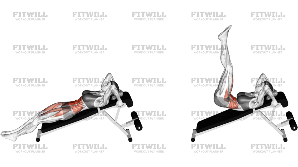Incline Leg Hip Raise Leg Straight