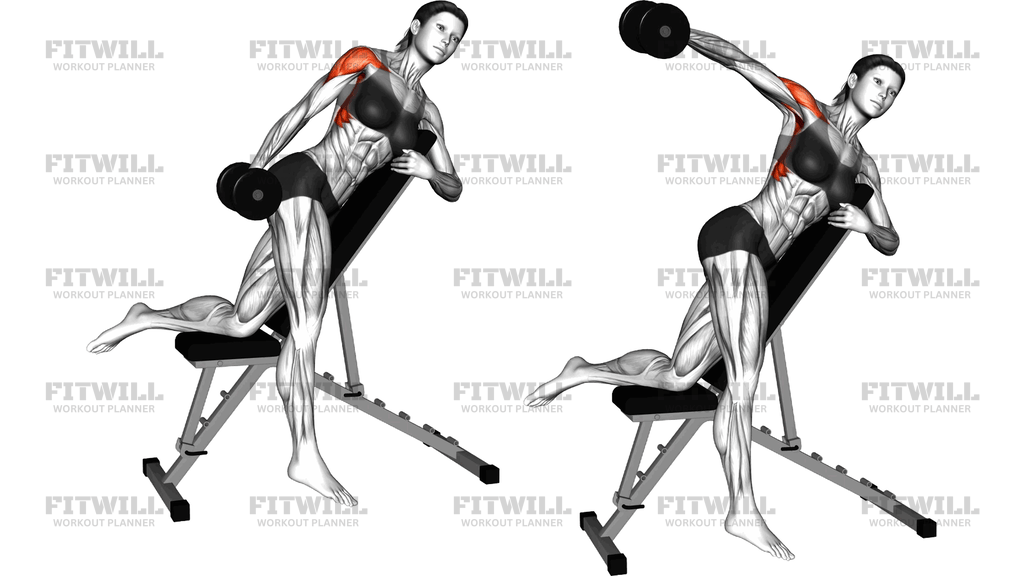 Dumbbell Incline One-Arm Lateral Raise