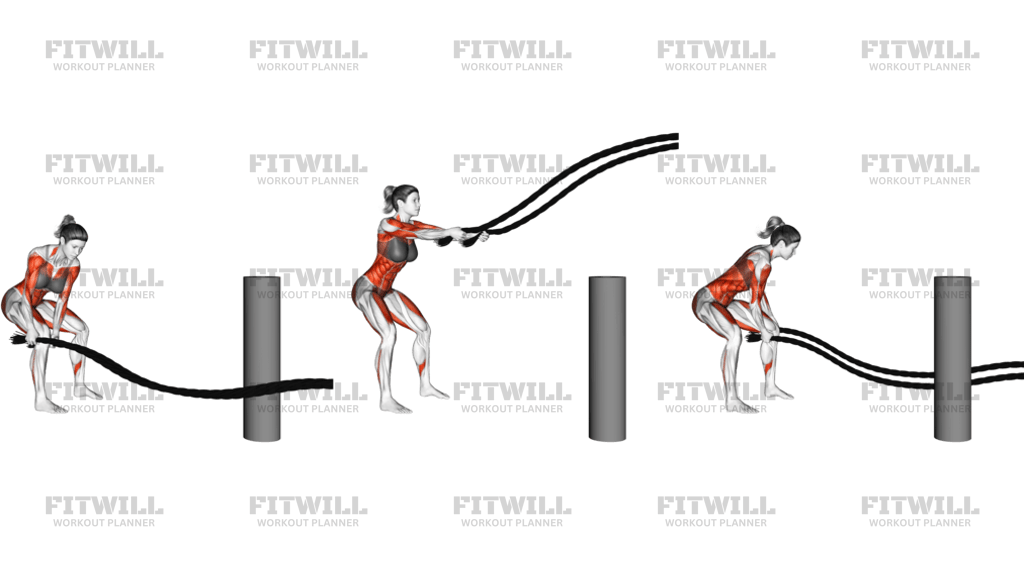 Battling Ropes Side Raise