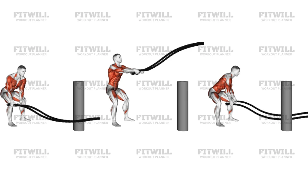 Battling Ropes Side Raise