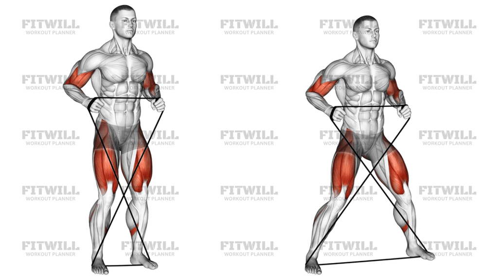 X Band Side Walk: Exercise Guide, Video, Techniques, Benefits, How to ...