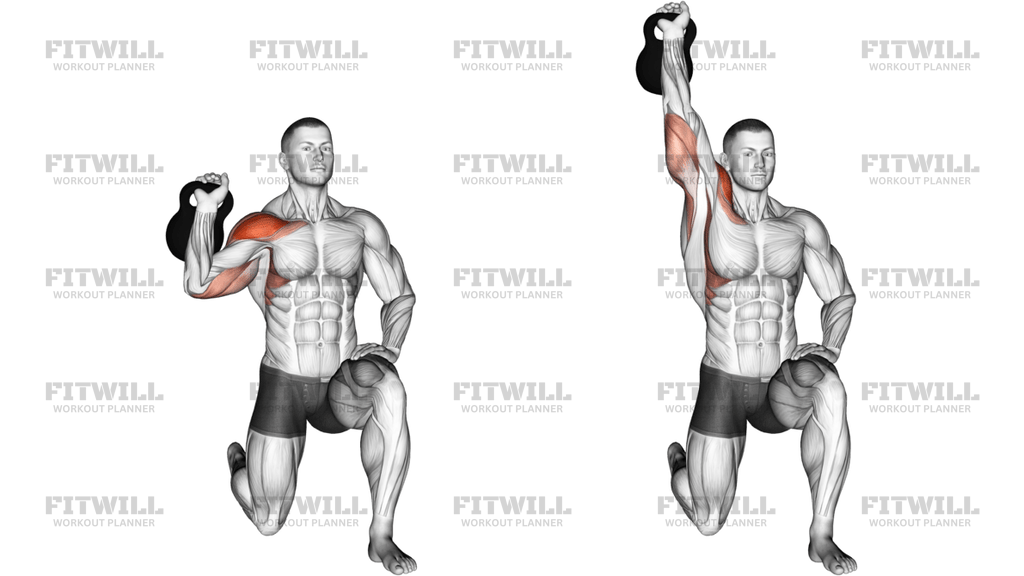 Kettlebell Half Kneeling Shoulder Press