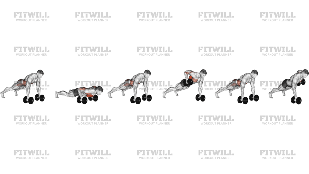 Plank Push-Up Row