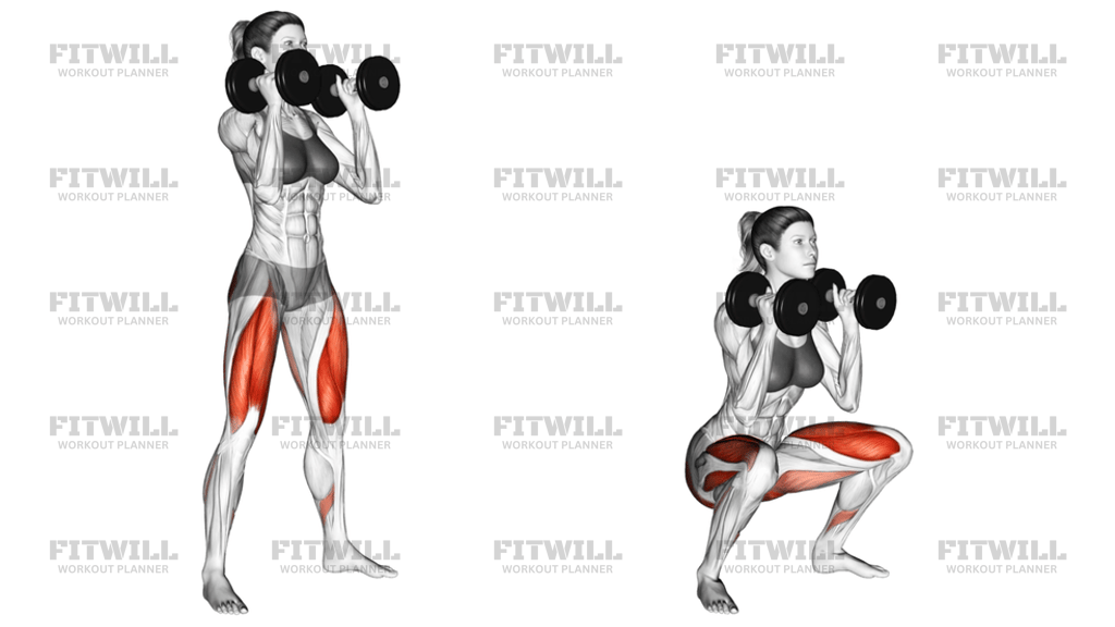 Dumbbell Front Squat: Exercise Guide, Video, Techniques, Benefits, How ...