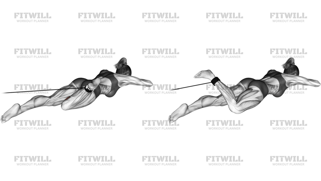 Band Lying Hip External Rotation