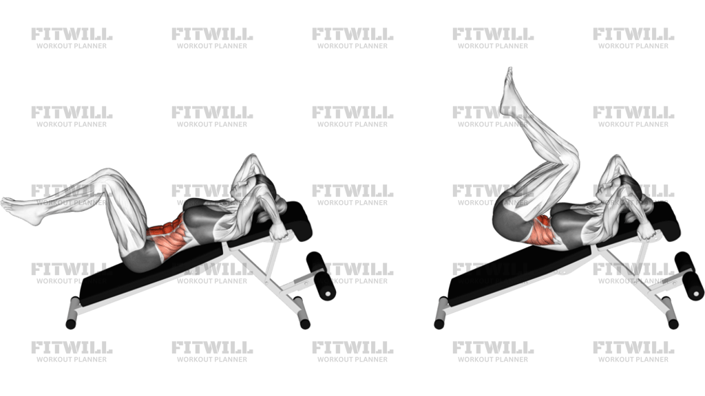 Decline Bent Leg Reverse Crunch