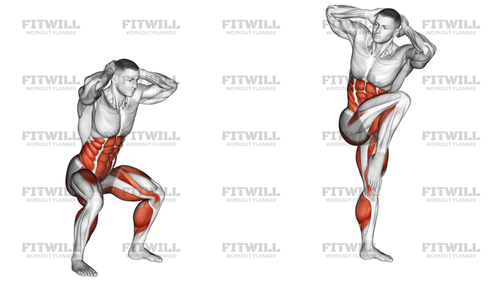 High Knee Squat