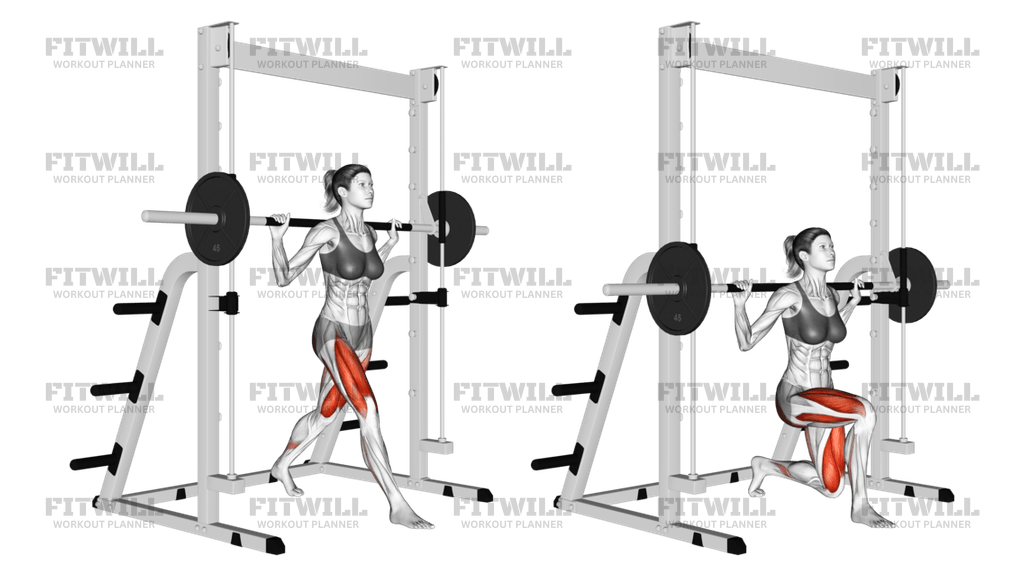 Smith Split Squat Exercise Guide Video Techniques Benefits How to Muscles Worked Tips Tricks Fitwill