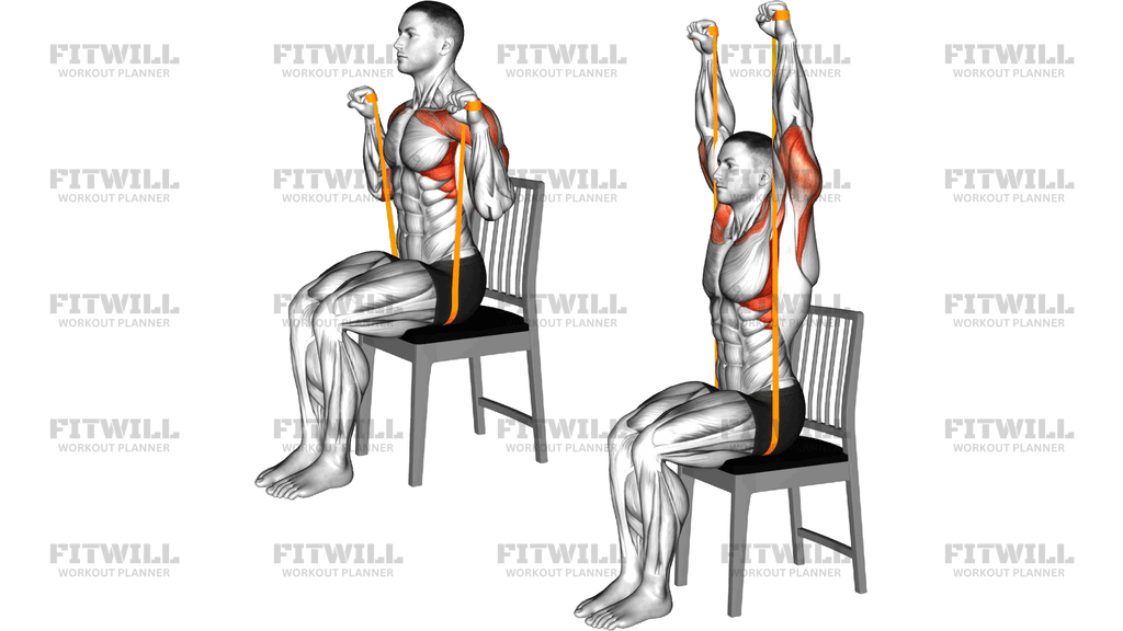 Resistance Band Seated Shoulder Press