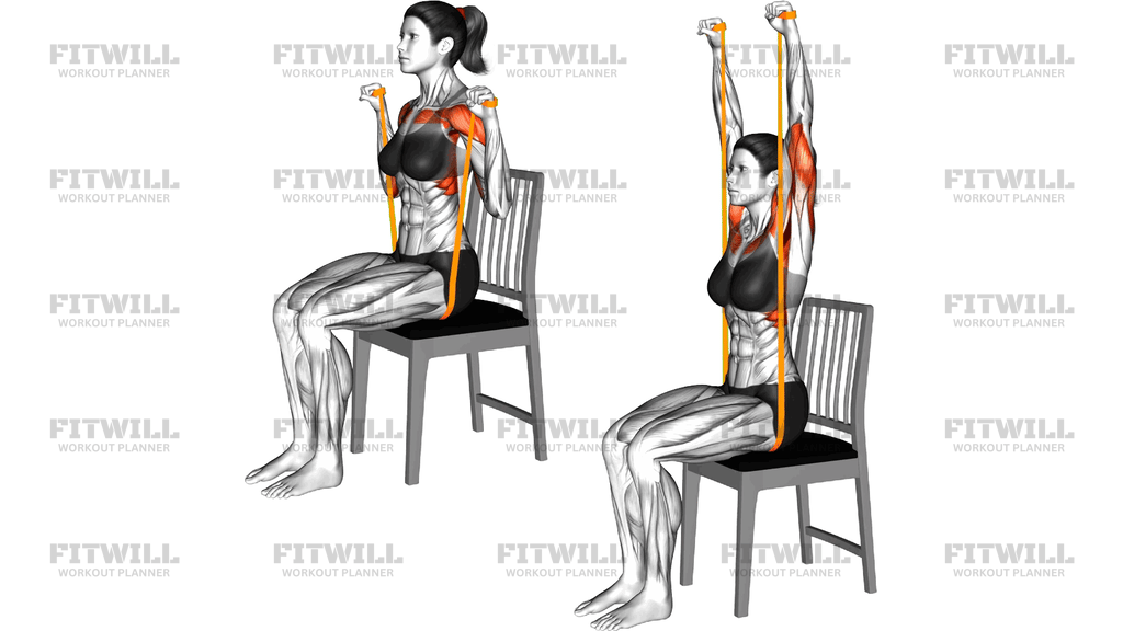 Resistance Band Seated Shoulder Press