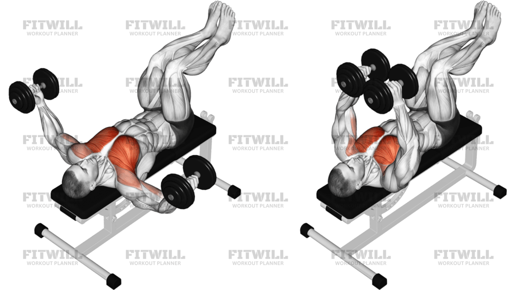 Dumbbell Fly Knees At 90 Degrees