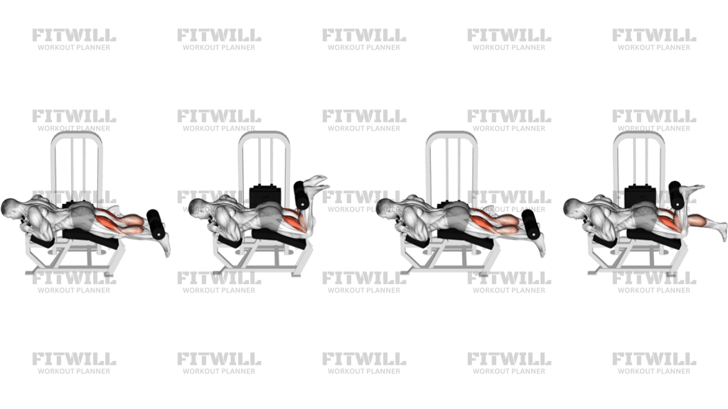 Lever Lying Two-One Leg Curl